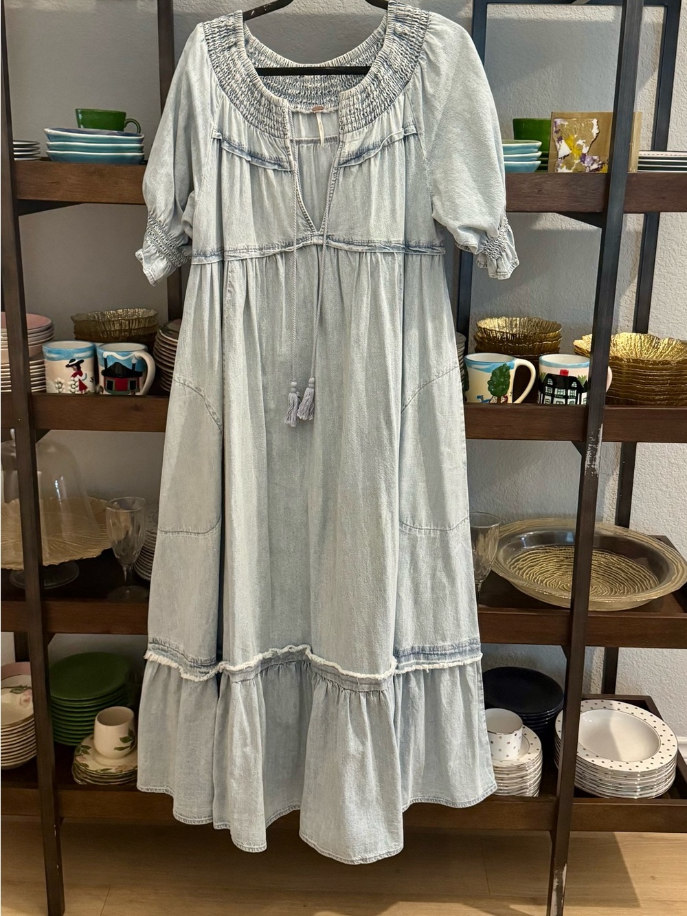 Free People Denim Midi Dress